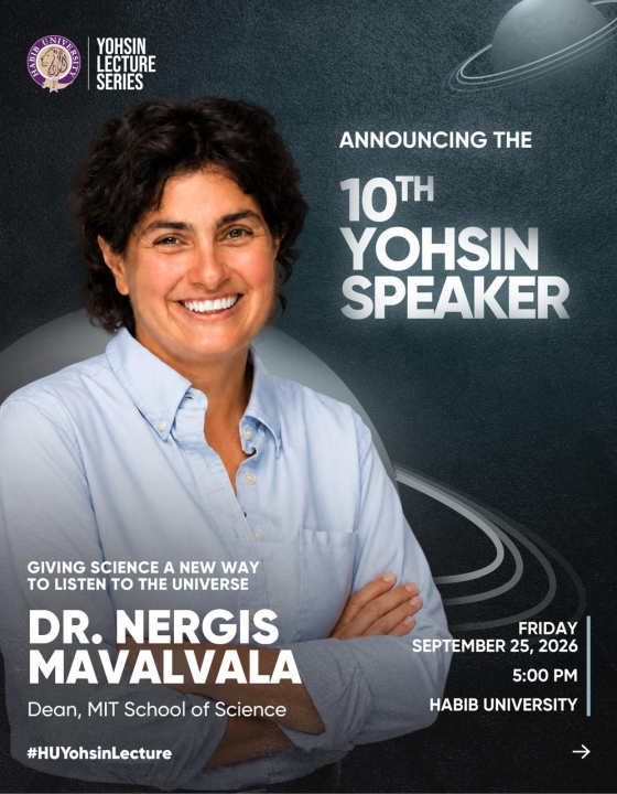 Habib University announces Dr Nergis Mavalvala as its 10th Yohsin Lecture speaker